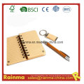 Bambus Briefpapier Set mit Notizbuch und Schlüsselkette